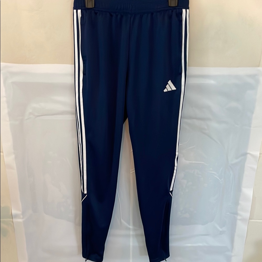 Adidas Blue Sweatpants with Iconic Stripes